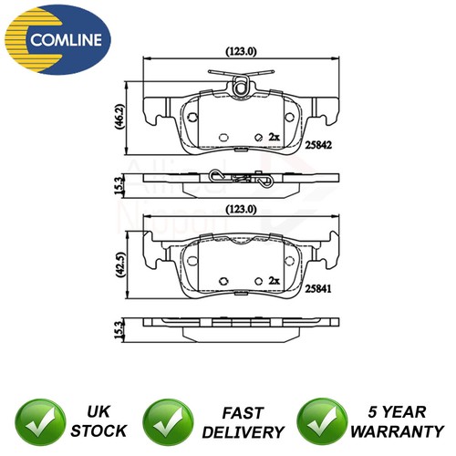 Brake pads set rear allied - pads,