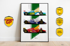F1 1994 Season Winners F1 Print Schumacher Hill Berger Benetton B194 Williams