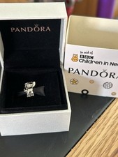 BNIB Pandora Silver & Enamel Pudsey Bear Charm Children In Need 2017