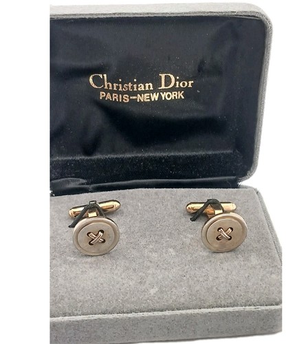 Christian dior cufflinks - dior, gold