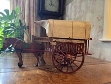 Vintage Large Wooden Horse & Covered Wagon “Agencia De Transportes Barcelona “