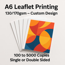 A6 Leaflet Printing – 130gsm / 170gsm – Custom Flyers for Business – Free Design
