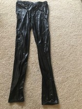 shiny wet look tight leggings Black 12 available great for dance performances