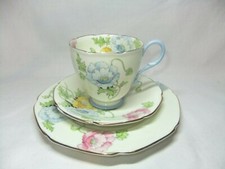 Paragon Yellow Floral Tea Trio Tea Cup Saucer Side Plate 4890 Vintage Cabinet