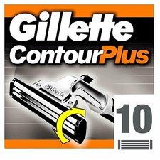 Gillette Contour Plus Men’s Razor Blades Cartridge Refills Replacement, Pack 10