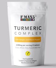 Turmeric 4000mg with Ginger and Black Pepper | High Strength x 120 tablets