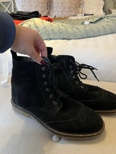 Seasalt Black Suede Boots UK 8