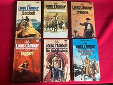 Collection of 6 Vintage LOUIS L'AMOUR  WESTERN & COWBOY Corgi Paperbacks