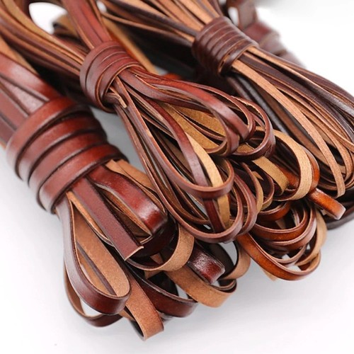 Genuine leather flat cord - leather,