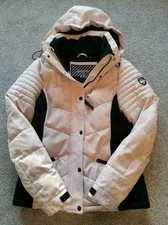 Superdry Snow Luxe Pink Camo Breathable Waterproof Ski Jacket UK 12 RRP £269