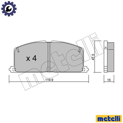 Brake pad set - pad,
