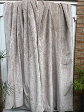 Pink Nude Bespoke Chenille Curtains Eyelet Heavy Lined W78 L88 Inch Pair Smaller