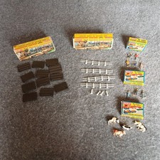 Merit 5026, 5027, 5082, 5100, 5115. Fencing Figures Cows Vintage Model Railway.