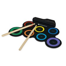Wicked Gizmos Roll Up Electronic Drum Digital Music Pad w/ Sticks Multicolour