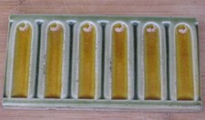 QUALITY VICTORIAN RAISED MAJOLICA BORDER TILE ARCHITECTURAL MOORISH FORM