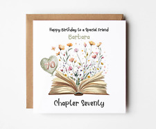 Personalised 70th Birthday card Chapter 70 - Friend Auntie Cousin Sister Mum Nan