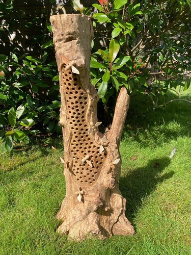 Large beehive wood sculpture - beehive,