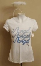 Juniors Womens Wound Up ANGEL Costume Kit- Headband T-shirt Size XL S M L NWT