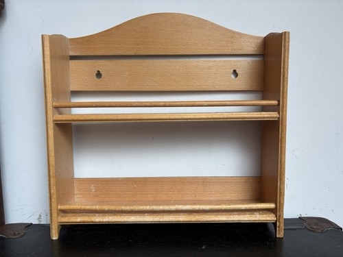 Vintage wooden spice rack - wooden,