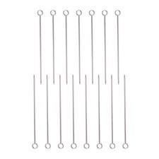 15Pcs Cocktail Toothpicks, 4.25" Metal Cocktail Picks Fruit Sticks, Silver Ring