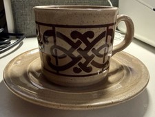 TAMS Cup & Saucer 1970s vintage Made In England