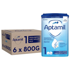 6 x 800g Aptamil 1 First Infant Milk Suitable From Birth Formula