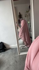 Long Khimar 2 Layer Pink