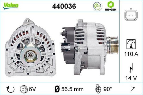 Valeo 440036 110a alternator - 110a,