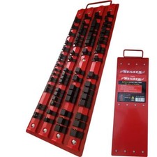 Neilsen 80pc Socket Rail Tray 1/4" 3/8" 1/2" Organiser Storage Holder Metal