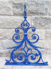 Antique Wrought iron Finial scrolls sculptural twists  leafs