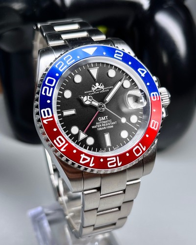 40mm red blue gmt - blue, gmt,