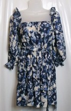 NEW JOHN ZACK LONDON  🌺 BLUE MIX ON/OFF THE SHOULDER DRESS 🌺 SIZE 8 # 785*