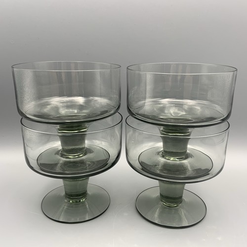 Vintage smoked glass dessert - vintage,