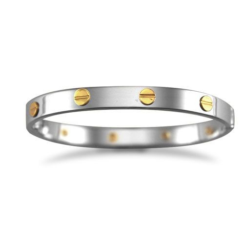Bangle rhodium plated sterling - plated,