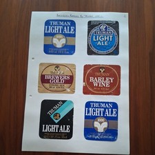 Beer Bottle labels , Truman  Brewery,  used