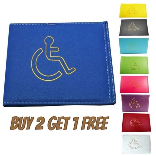 Leather disabled badge holder - leather,
