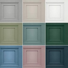 Wood Panel Wallpaper Oliana Belgravia 3D Effect Panelling - Various Colours