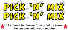 2 x Pick N Mix Stickers decals