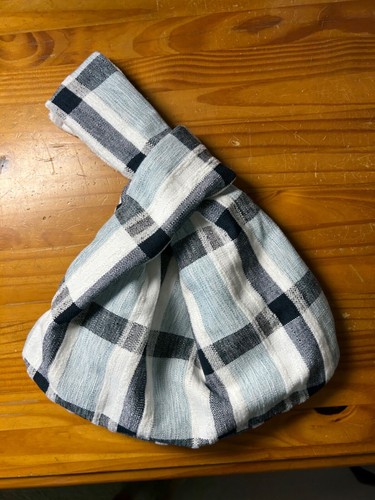 Large blue white plaid - ,