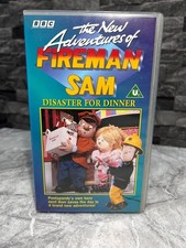 Fireman Sam Disaster for Dinner VHS Video Tape Kids PAL 1995 BBC Video Rare