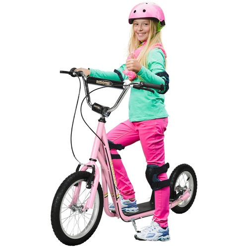 Scooter pink steel 100cm - steel, 92-100cm