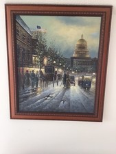 Oil On Canvas Winter Scene