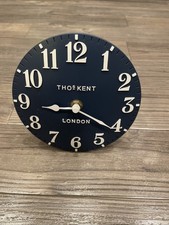 Thomas Kent Small Mantle Clock Navy Blue & White Battery - No Noise