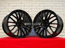 4X 20" 5X130 Black multi spoke