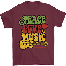 Peace Love Music Guitar Hippy