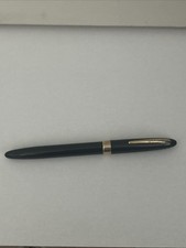 SHEAFFER SARATOGA SNORKEL FOUNTAIN PEN BLACK 14K NIB C 1950 Sheaffer's
