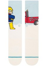 The Simpsons Mr Plow Stance Crew Sock Light Blue Medium Christmas Socks