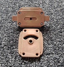 Art Deco Copper Sliding Bolt Indicator Toilet Door Lock 