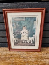 Vintage Framed Print puppy love by Charles Burton Barber (1836-1893) PUPPY DOGS