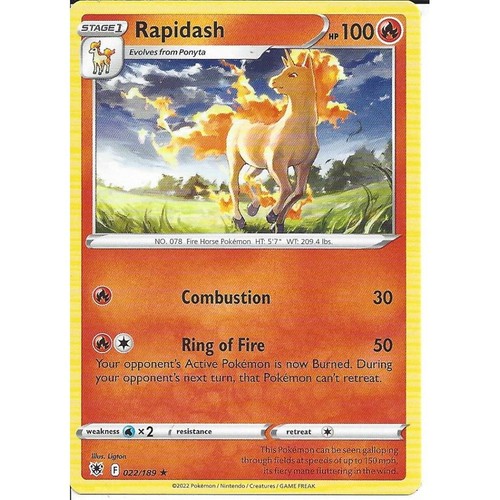 022 189 rapidash pokemon - :, tcg